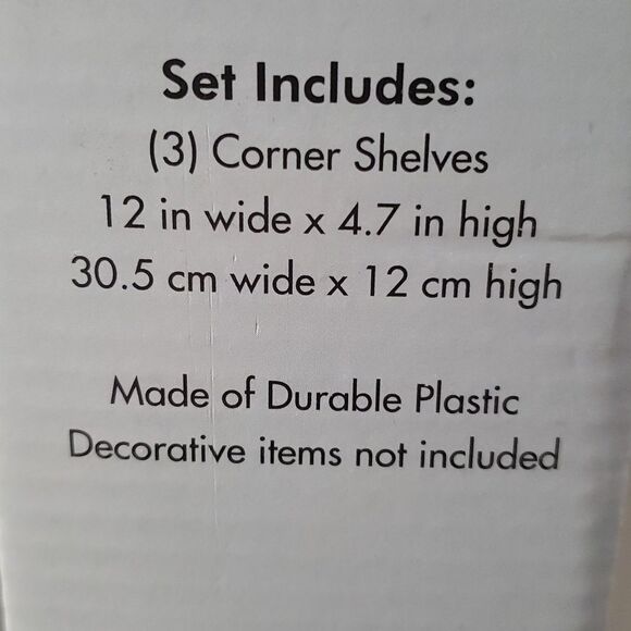 Brand New Encore Home Decor "Live Love Laugh" Set of 3 Corner Shelves 12" x 4.7" - Picture 2 of 3